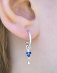 Birthstone Hoops | September | Silver