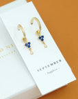 Birthstone Hoops | September | Gold