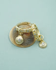 Shell Huggie Earrings - Gold