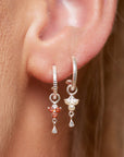 Birthstone Hoops | January | Silver