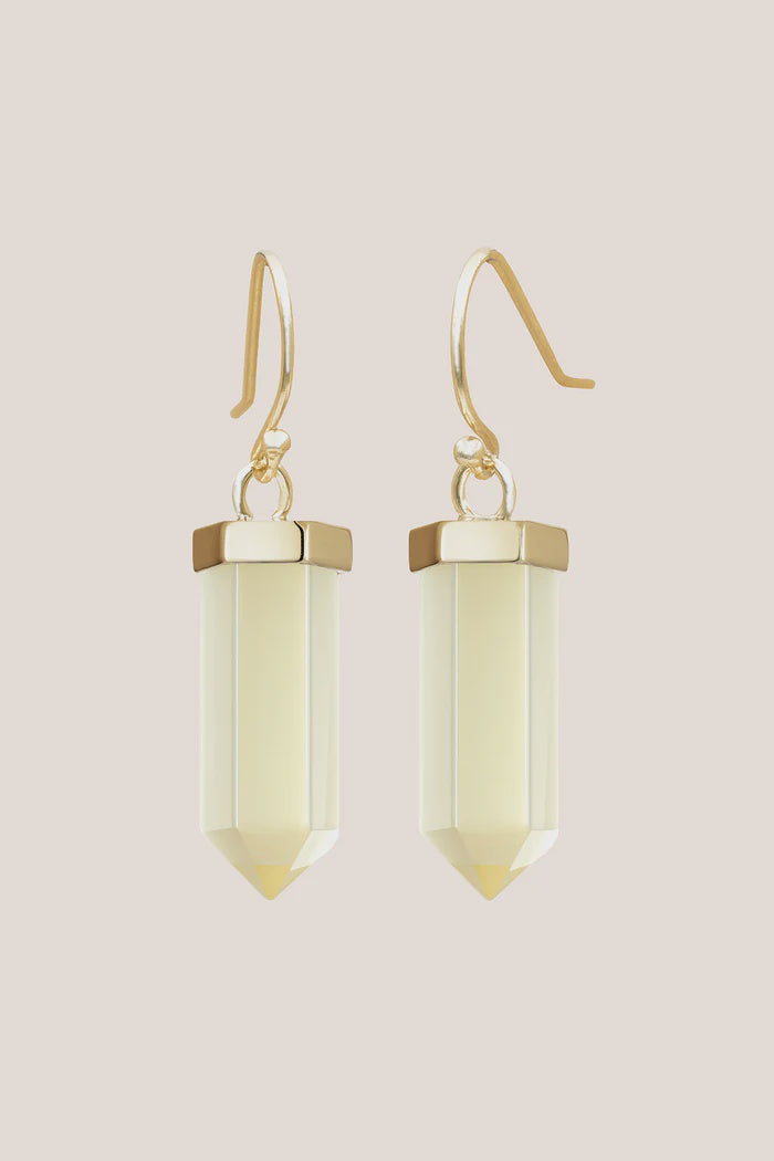 Citrine Inner Power Earrings – Gold