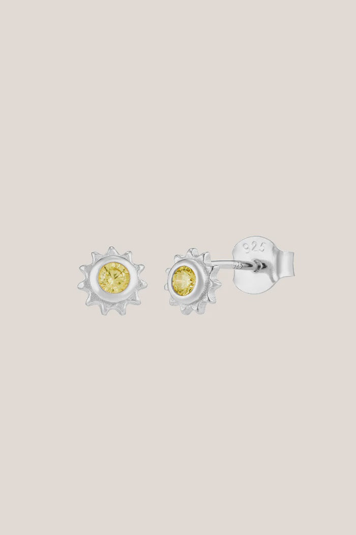 Life Force Sun Studs - Silver