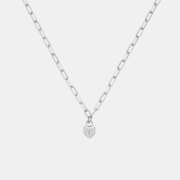 Sweetheart Mini Link Necklace | Silver