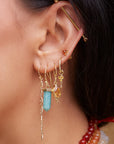Amazonite True Voice Earrings - Gold