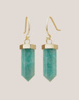 Amazonite True Voice Earrings - Gold