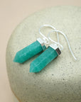 Amazonite True Voice Earrings - Silver