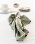 100% French Linen Tea Towel - Set 2 home - Lichen