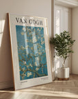 Almond Blossoms by Vincent Van Gogh | Oak Box Frame  A2 wWhite Border
