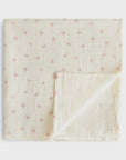 Organic Cotton Muslin Swaddle Blanket | Bows
