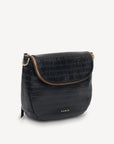 Fifi Crossbody | Black Croc
