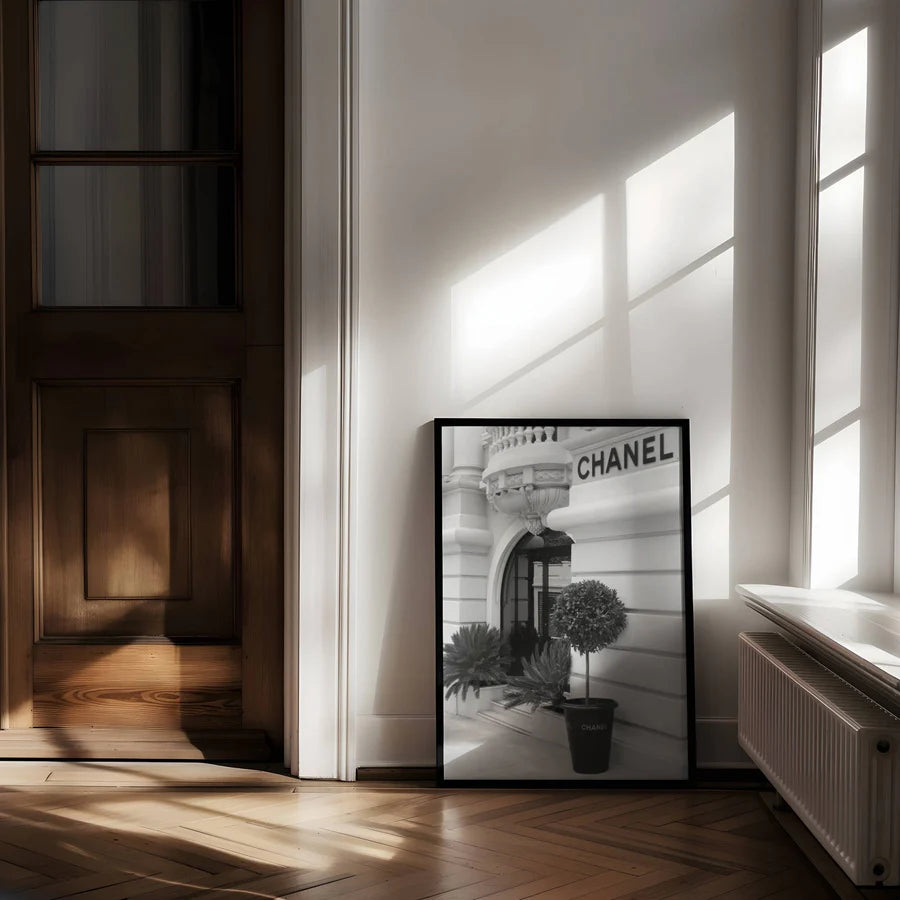 Chanel Boutique Store | Black Box Frame | A2 wWhite Border