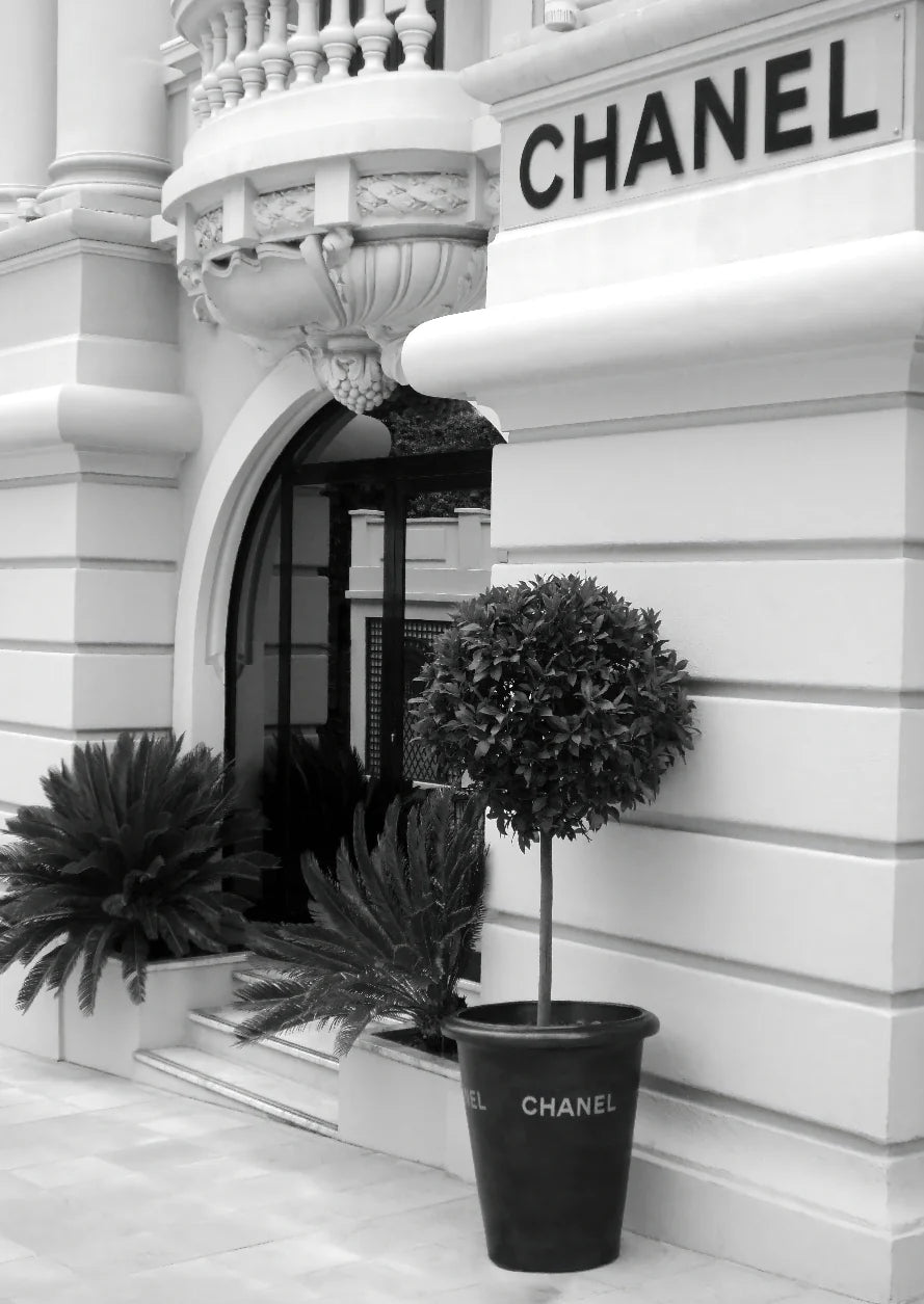 Chanel Boutique Store | Black Box Frame | A2 wWhite Border