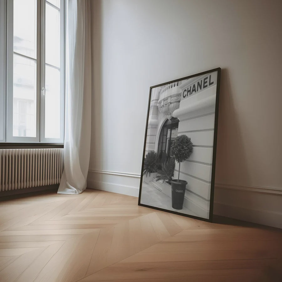 Chanel Boutique Store | Black Box Frame | A2 wWhite Border