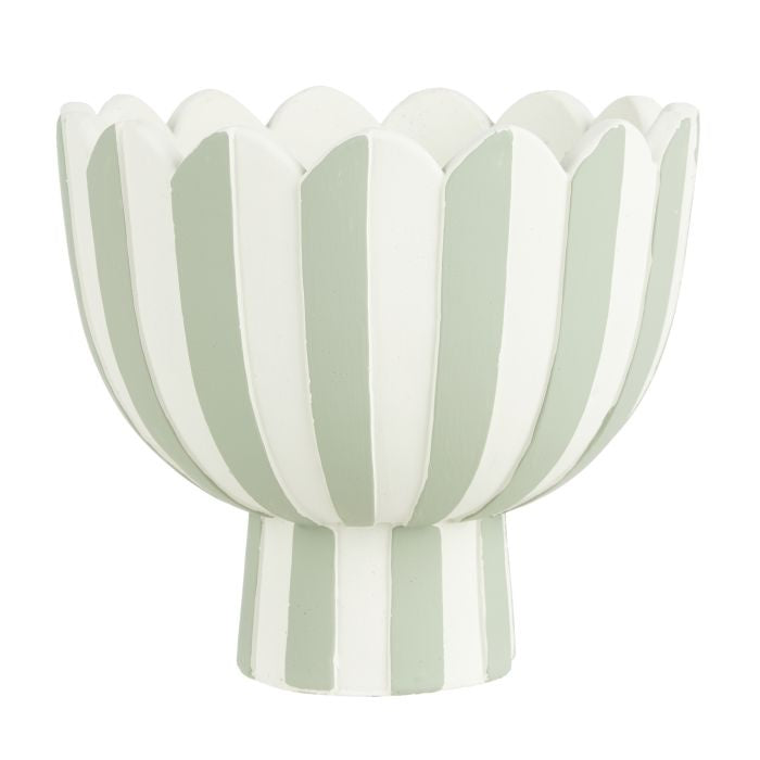 Lila Stripe Planter | Light Green