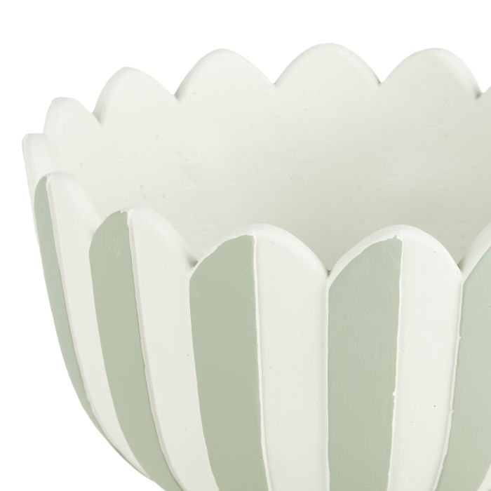 Lila Stripe Planter | Light Green