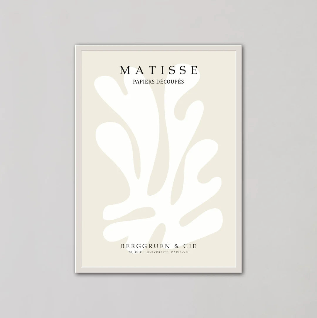 Floral Neutral Wall Art By Henri Matisse | A2 | White Box Frame