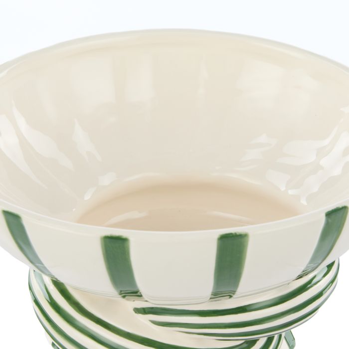 Lulu Twist Stripe Bowl | Green