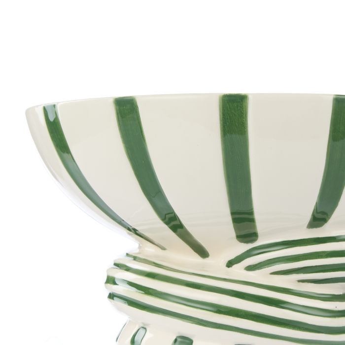 Lulu Twist Stripe Bowl | Green