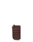Winona Card Holder | Espresso Croc