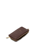 Winona Card Holder | Espresso Croc