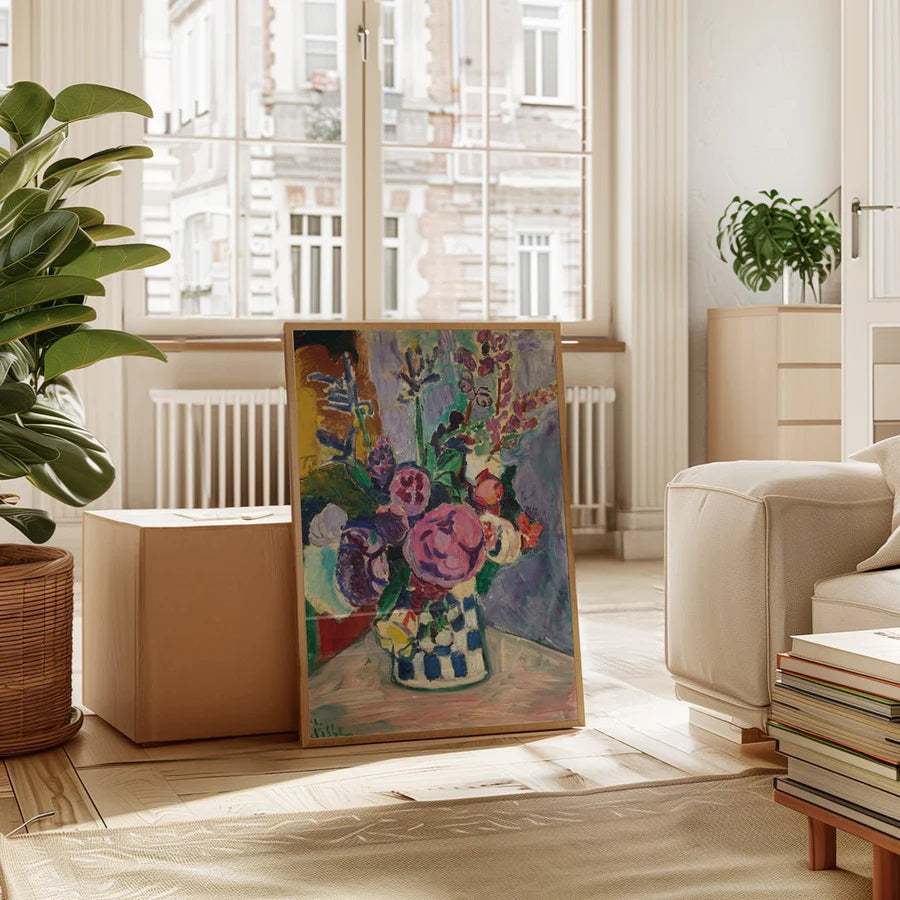 Les Pivoines  By Henri Matisse | Oak Box Frame | A1