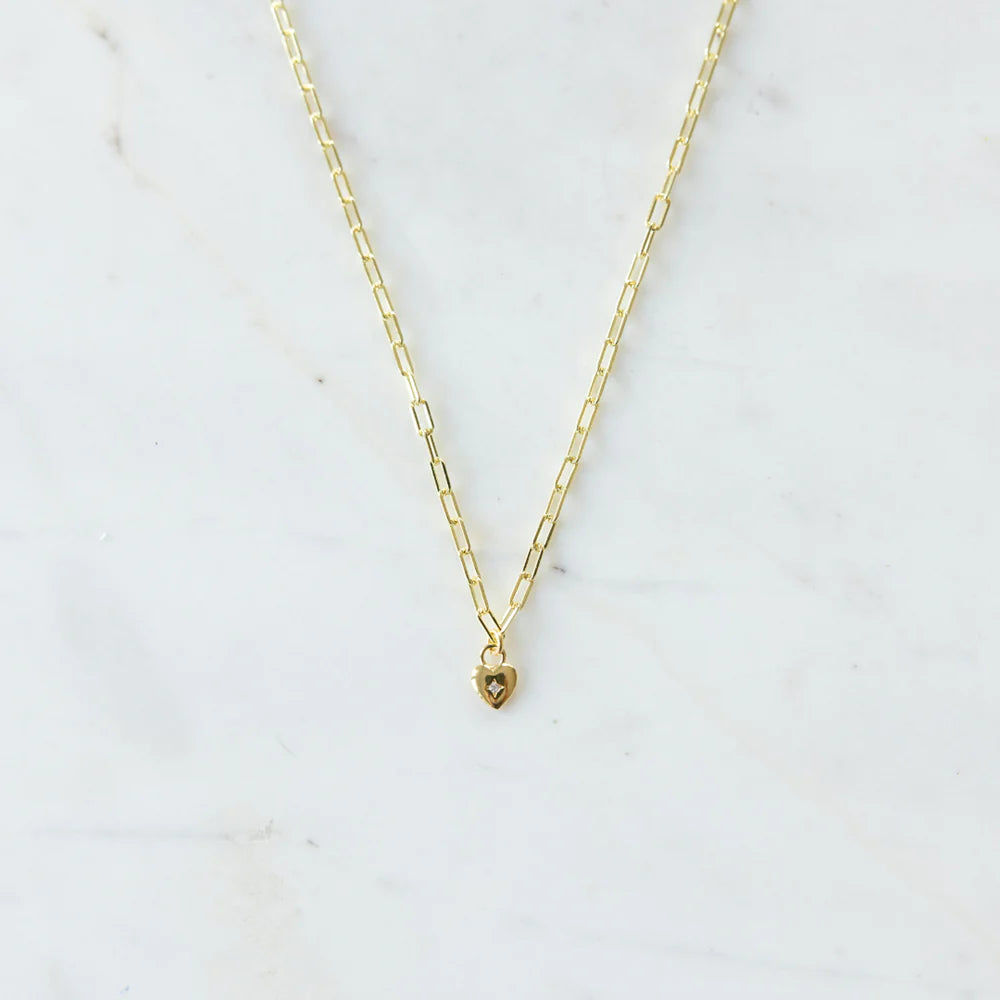 Sweetheart Mini Link Necklace | Silver