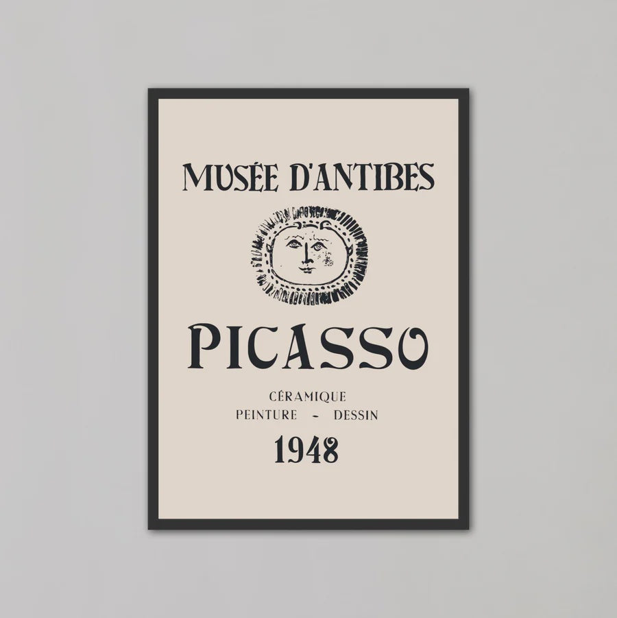 Picasso Abstract Women Face | Black Box Frame | A3