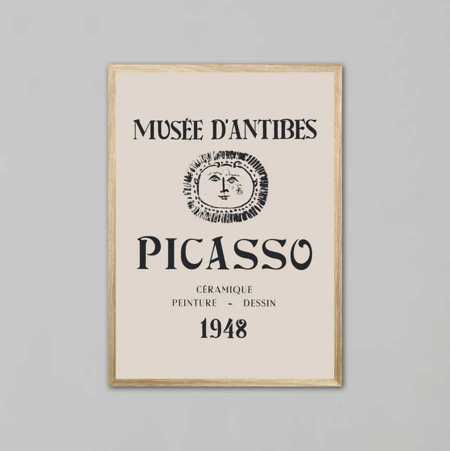 Picasso Abstract Women Face | Oak Box Frame | A2