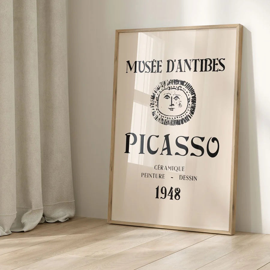 Picasso Abstract Women Face | Oak Box Frame | A2