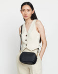 Odile Crossbody | Black + Suede