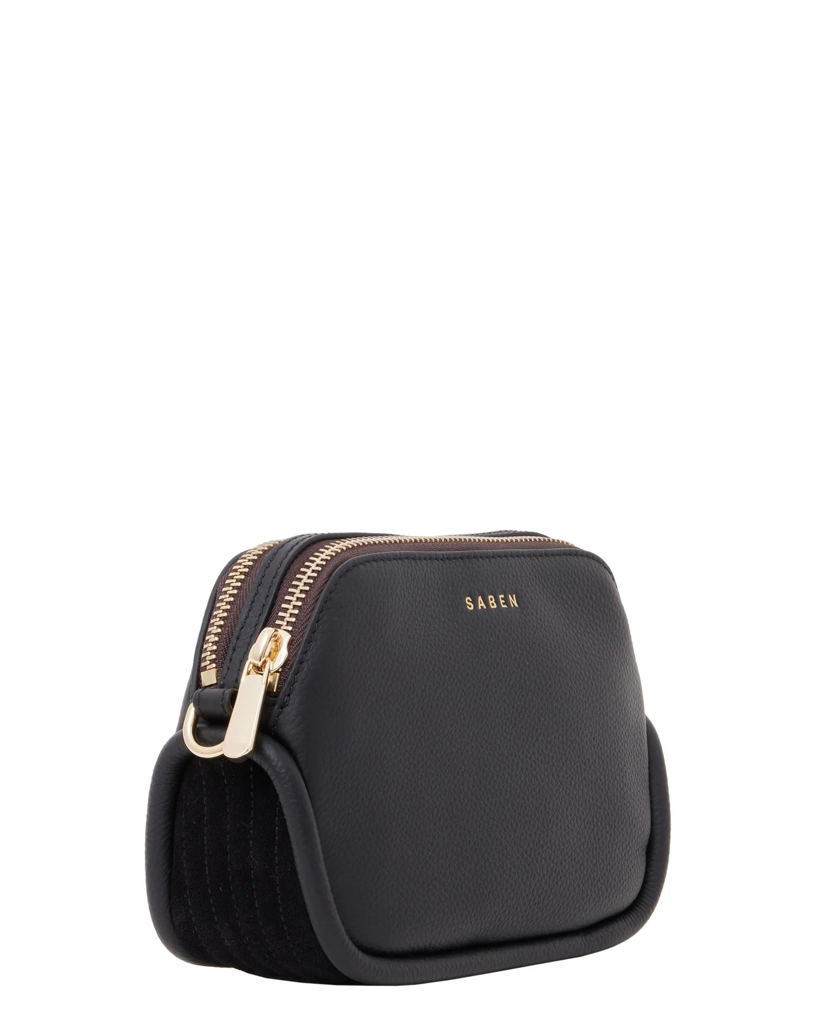 Odile Crossbody | Black + Suede