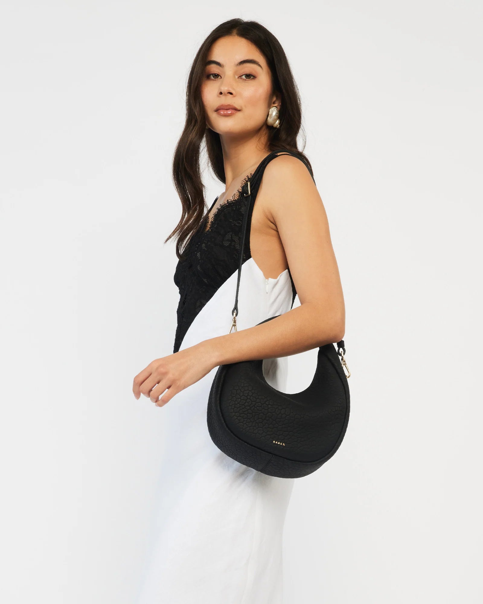Halle Mini Bag | Black Bubble