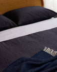 Wool Throw - Navy