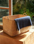 Wool Throw - Navy