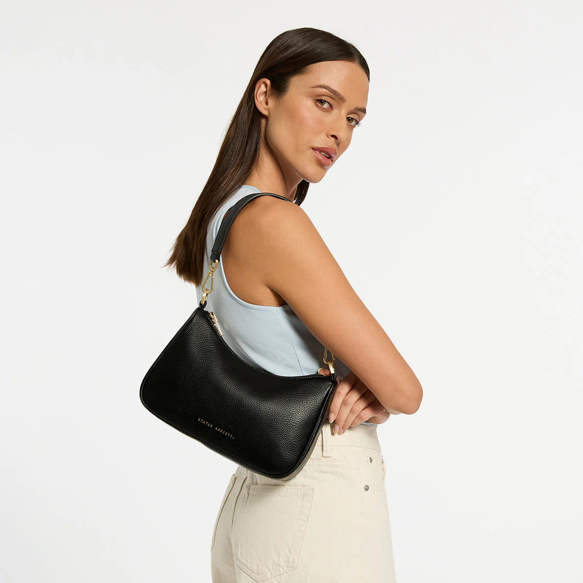 Look Both Ways Bag - Black/Brushed Gold
