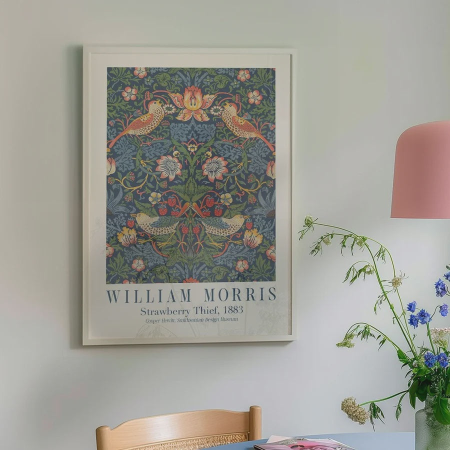 Strawberry Thief by William Morris 1883 | White Box Frame | A3
