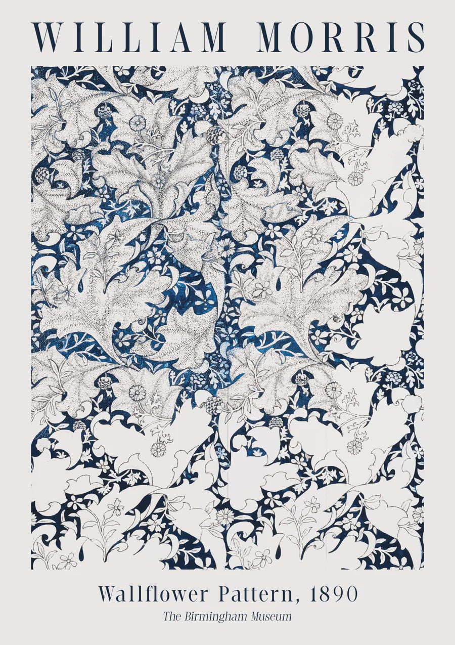 Wallflower Pattern 1890 | Oak Box Frame | A2
