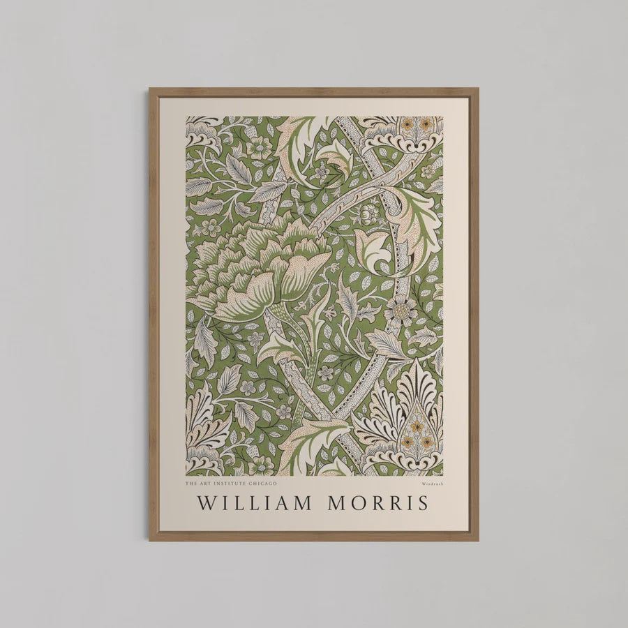 Windrush Green  Art by William Morris | A2 | Oak Box Frame