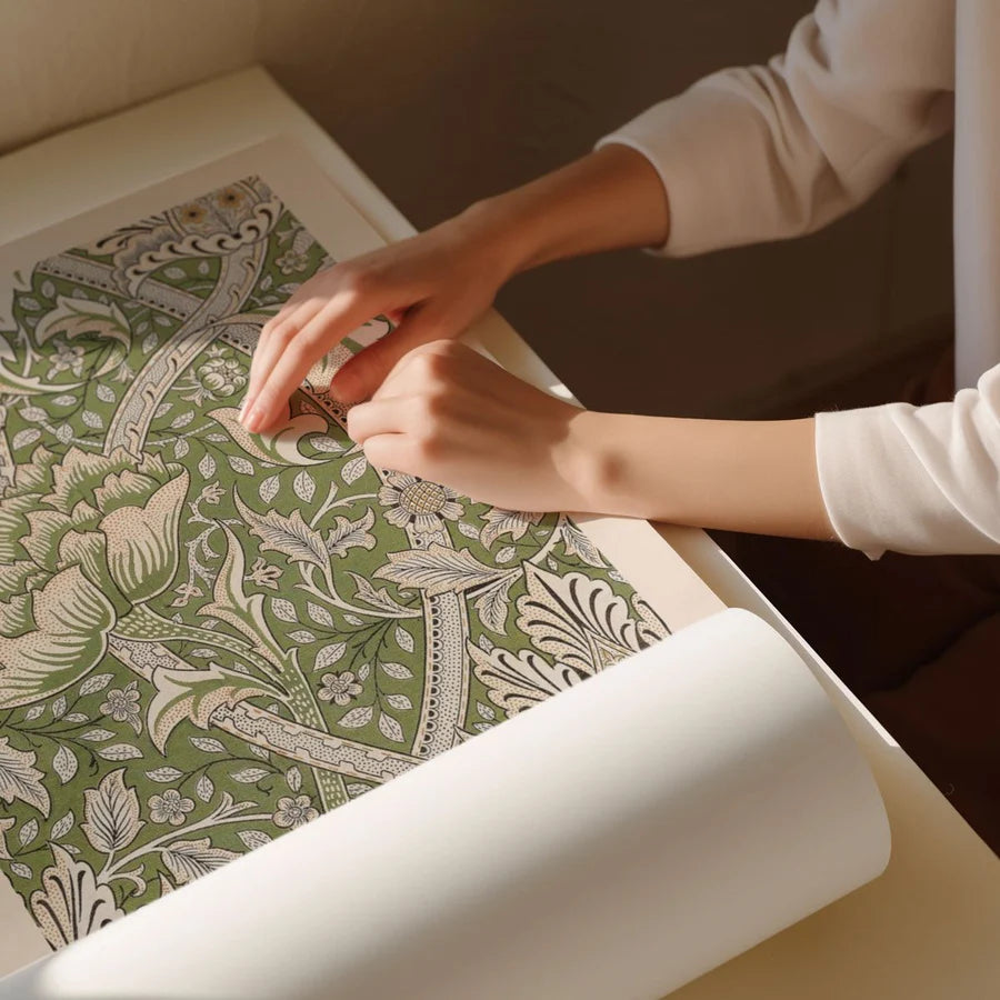 Windrush Green  Art by William Morris | A1 | White Box Frame