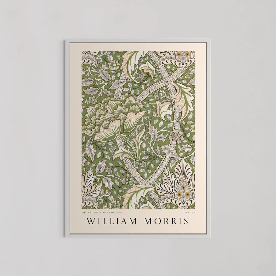 Windrush Green  Art by William Morris | A1 | White Box Frame