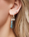 Shell Huggie Earrings - Silver