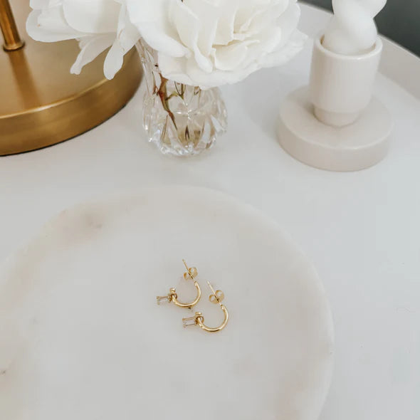 You Rock Hoop Studs | Gold
