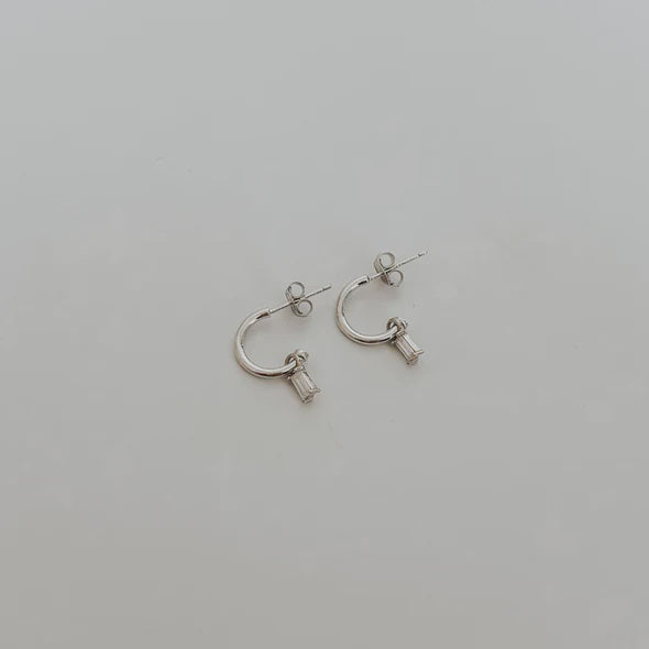 You Rock Hoop Studs | Silver