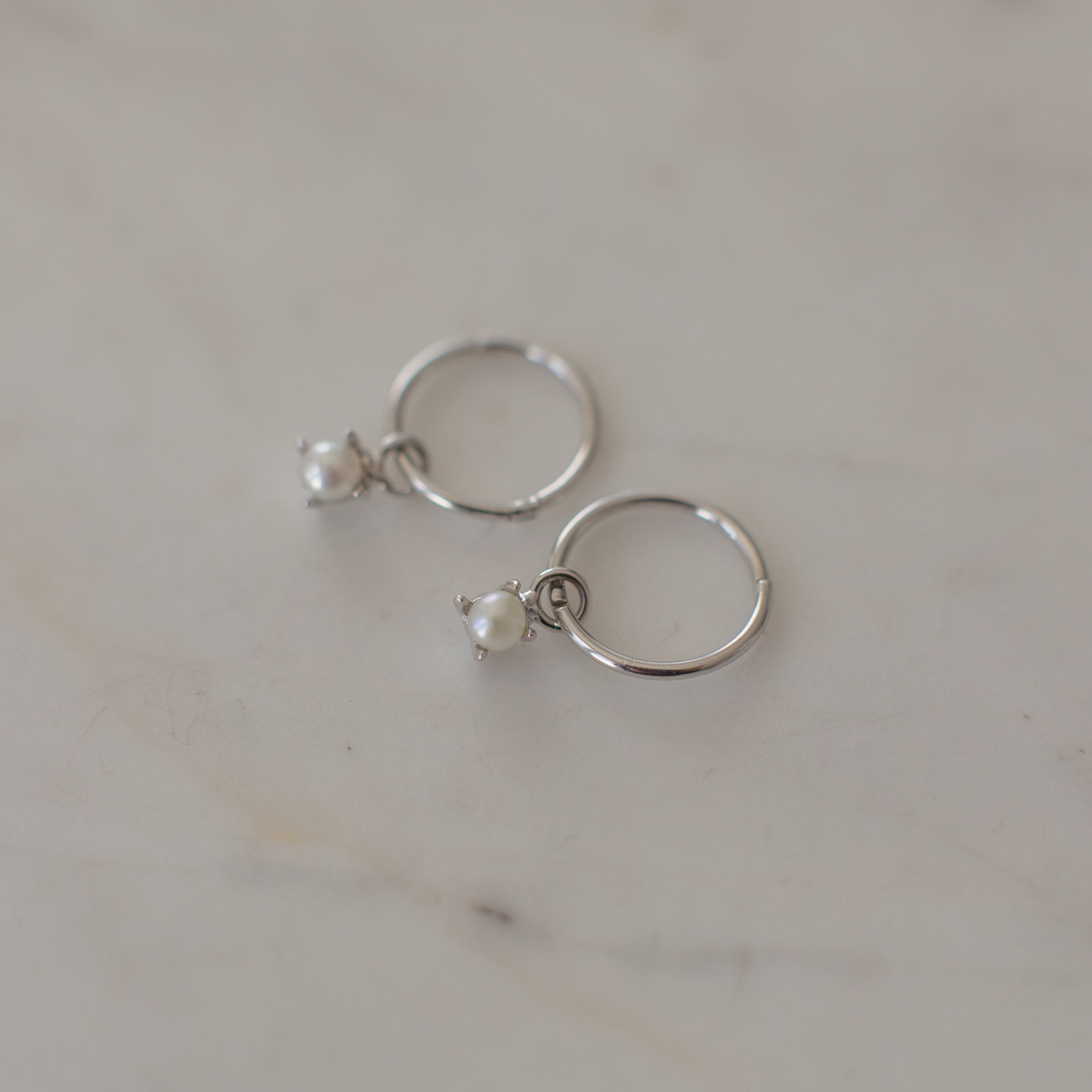 Mini Pearl Sleepers - Silver