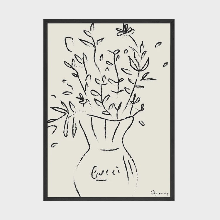 Gucci Flower Print A3 | Black Box Frame