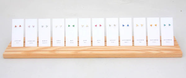 Birthstone Studs | August | Silver