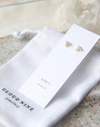 Birthstone Studs | April | Gold