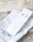 Birthstone Studs | April | Silver