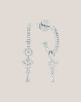 Birthstone Hoops | April | Silver