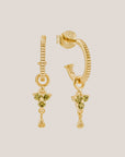 Birthstone Hoops | August | Gold